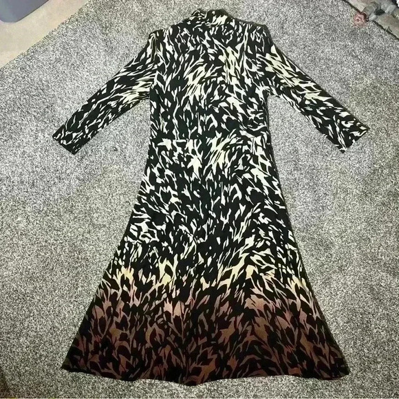 Coldwater Creek Ombre Shift Abstract Front Gather Dress Womens 12 USA - Picture 8 of 9